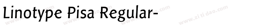 Linotype Pisa Regular字体转换